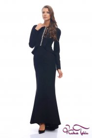  Melissa Siyah İşlemeli Elbise 