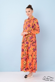  Laura Narçiçeği Patchwork Elbise 