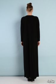  Sindy Siyah Nakış İşlemeli Elbise 