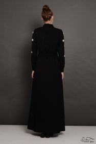  Penelope Siyah Lara Kol Detaylı Elbise 