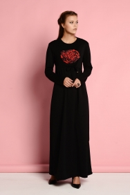  Kate Siyah Rose Elbise 