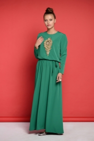  Olivia Yeşil Elbise 