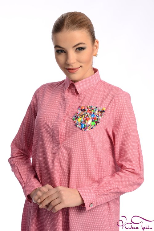  Sara Pembe Gömlek 