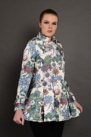  Soley Yeşil Floral Trenchcoat 