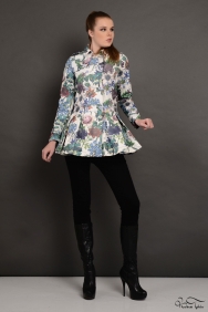  Soley Yeşil Floral Trenchcoat 