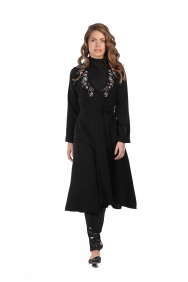  Fiona Mor İşlemeli Siyah Ceket 